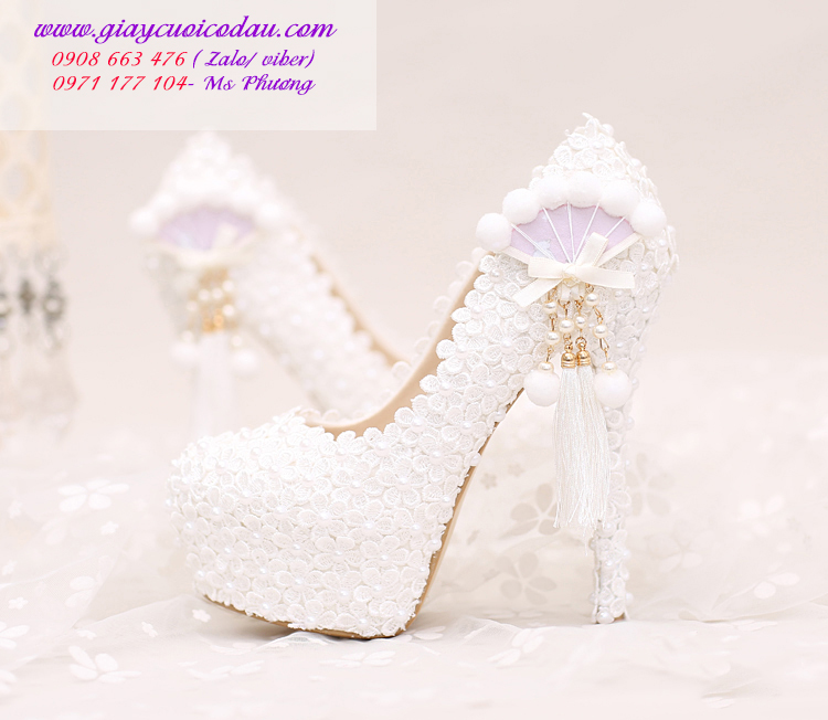 Giày cưới cô dâu Công chúa cao 12-14cm GCD04