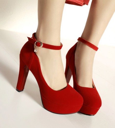 Giày cưới cao gót màu đỏ  12cm xinh xắn GCD114